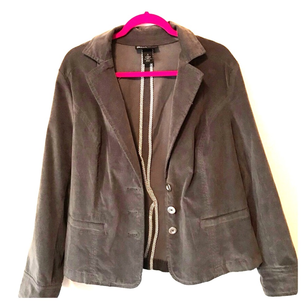 Lane Bryant Gray Corduroy Blazer